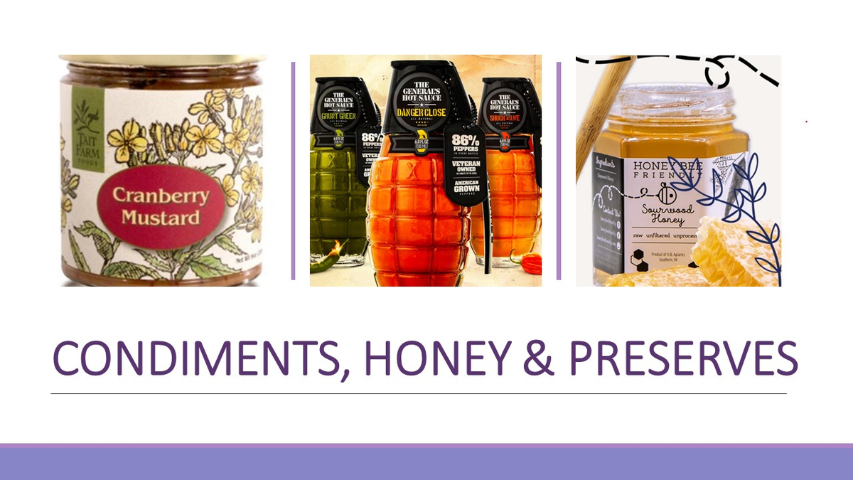 Condiments, Honey, Preserves & Other Spreadables