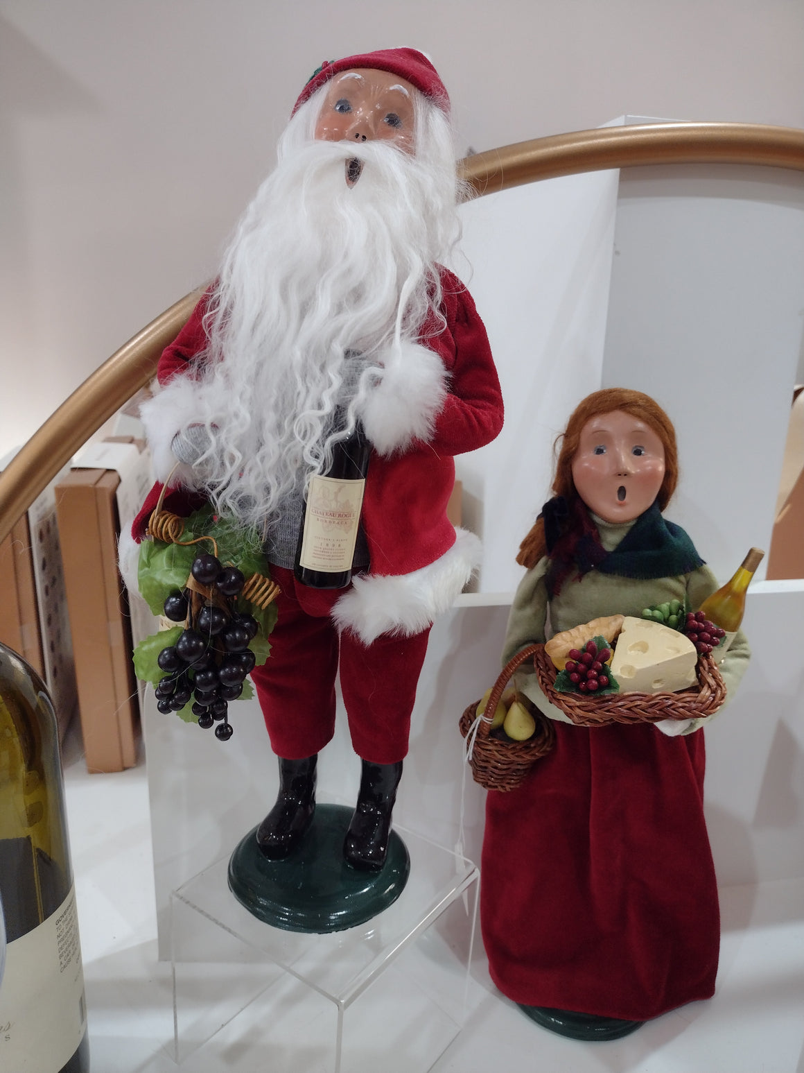 Byer's Choice Wine Santa and Wine Hostess
