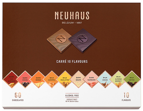 Carre Belgian Chocolate Squares - Neuhaus Le Carré 10 Flavors, 60 pcs