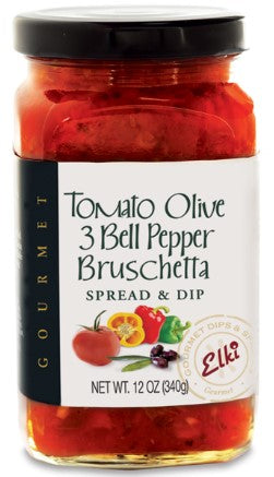 Tomato Olive 3 Bell Pepper Bruschetta